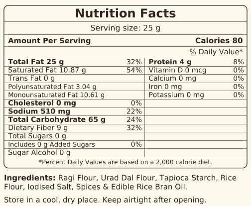Ragi Indian Masala Chips - 150g