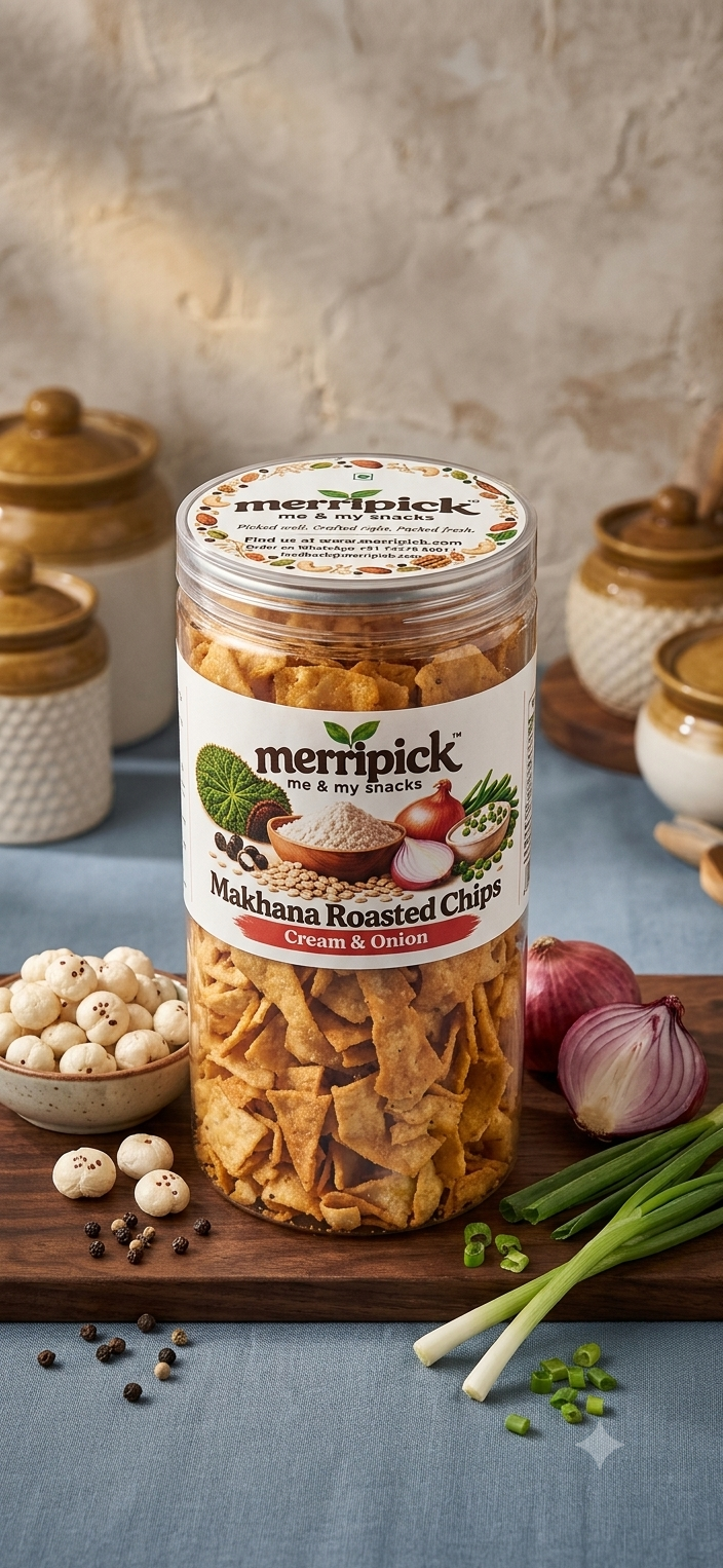 Cream & Onion Makhana Chips - 150g