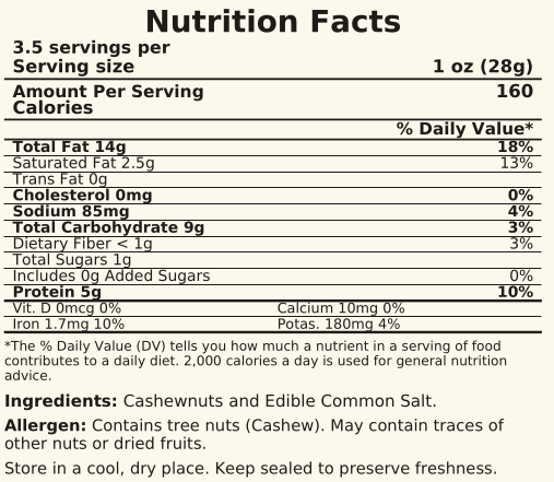 Salted Roasted Cashew - 200g