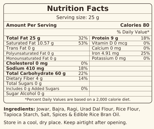 Millet Tangy Pudina Chips - 150g